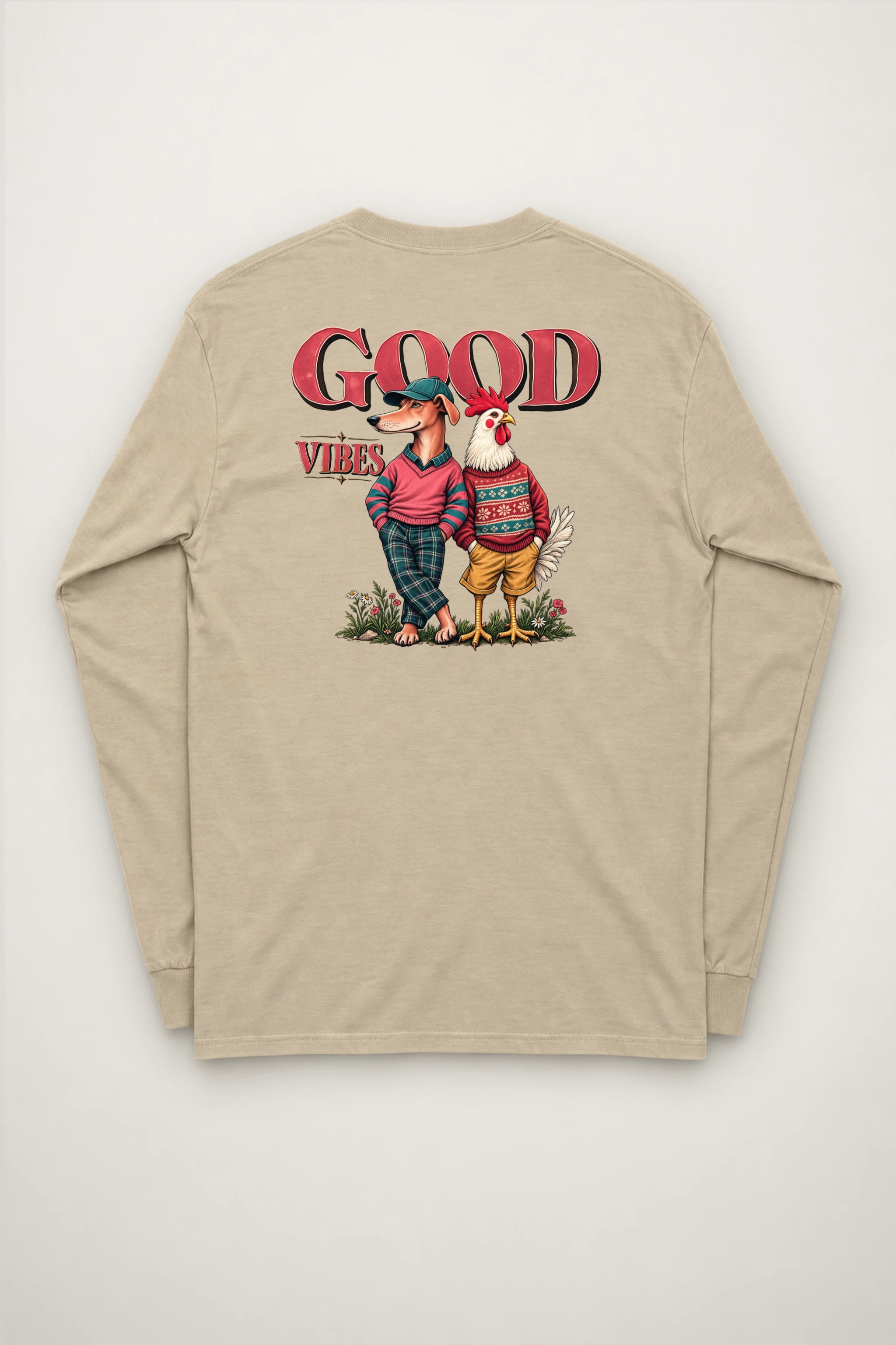 "Good Vibes Crew" Unisex Longsleeve T-shirt