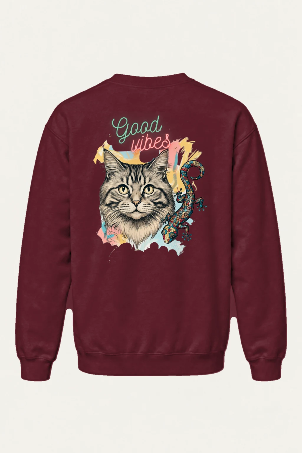 "Good Vibes Friends" Heavy Blend Unisex Crewneck Sweatshirt | Gildan 18000