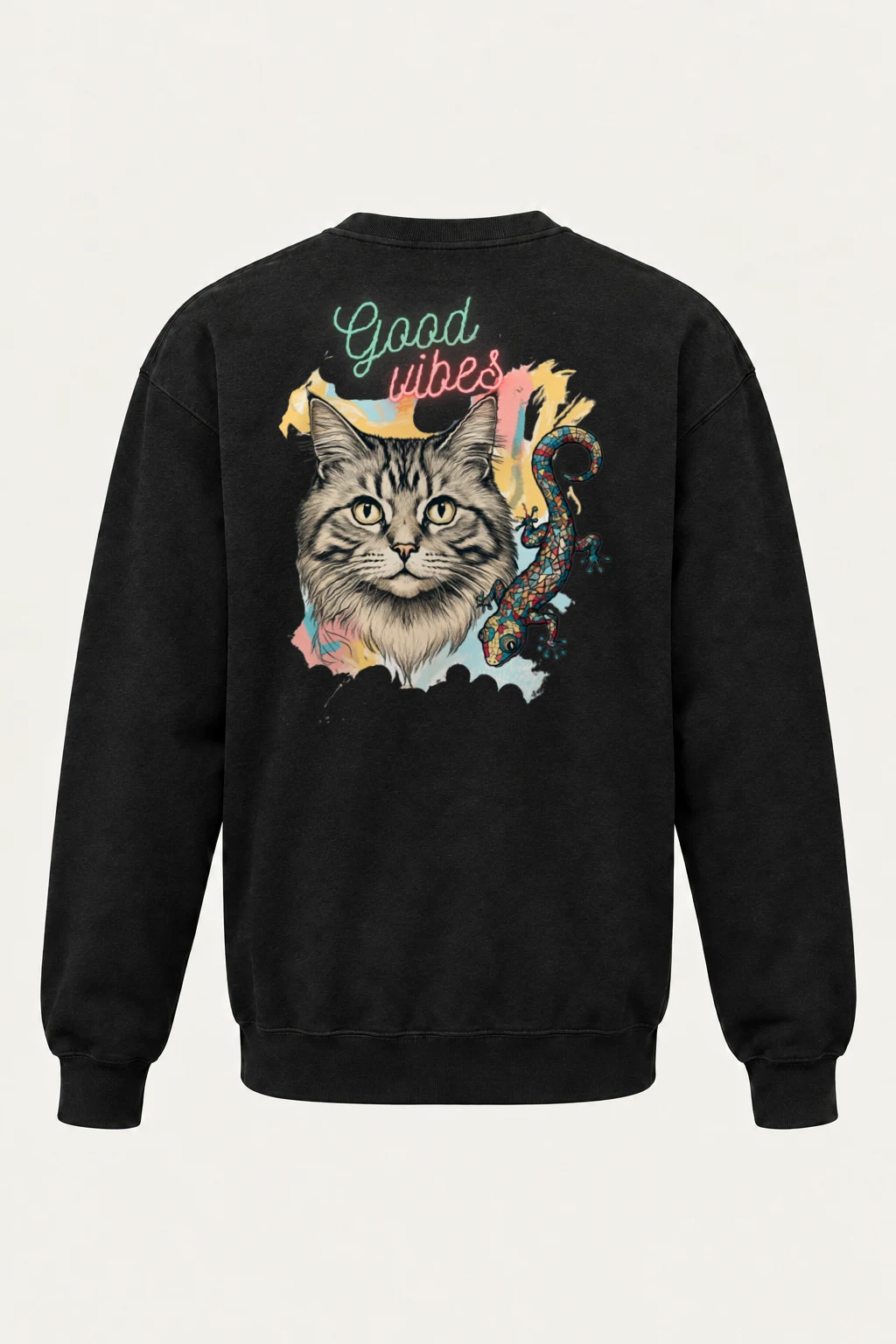 "Good Vibes Friends" Heavy Blend Unisex Crewneck Sweatshirt | Gildan 18000