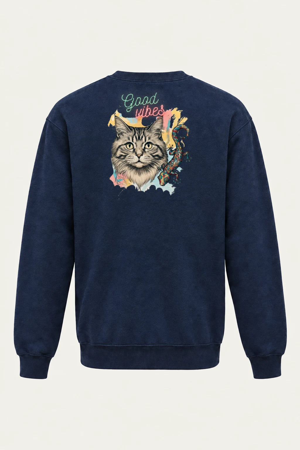 "Good Vibes Friends" Heavy Blend Unisex Crewneck Sweatshirt | Gildan 18000
