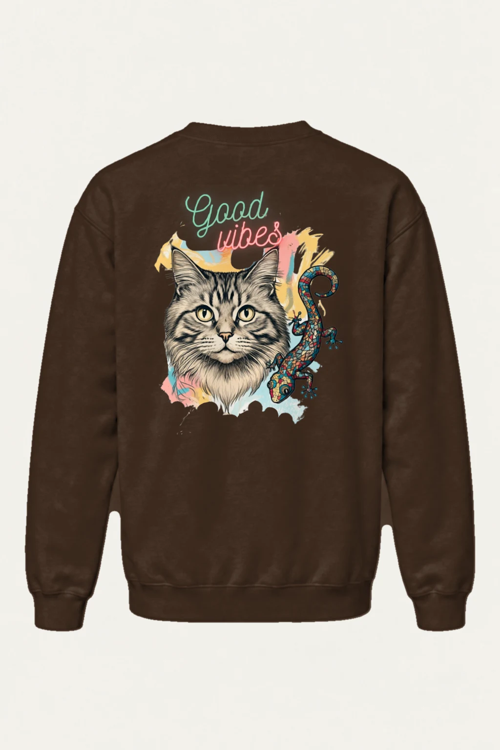 "Good Vibes Friends" Heavy Blend Unisex Crewneck Sweatshirt | Gildan 18000