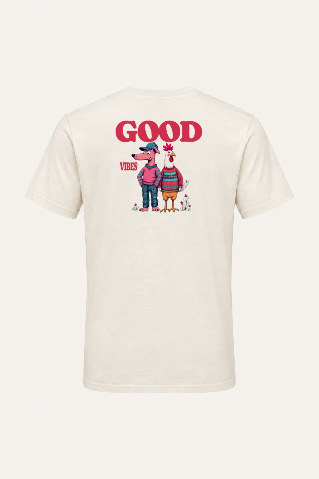 "Good Vibes Friends" Heavyweight Unisex Crewneck T-shirt | Gildan 5000