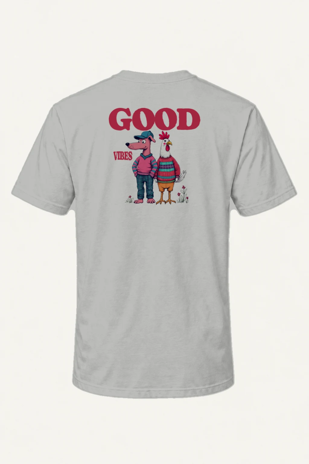 "Good Vibes Friends" Heavyweight Unisex Crewneck T-shirt | Gildan 5000