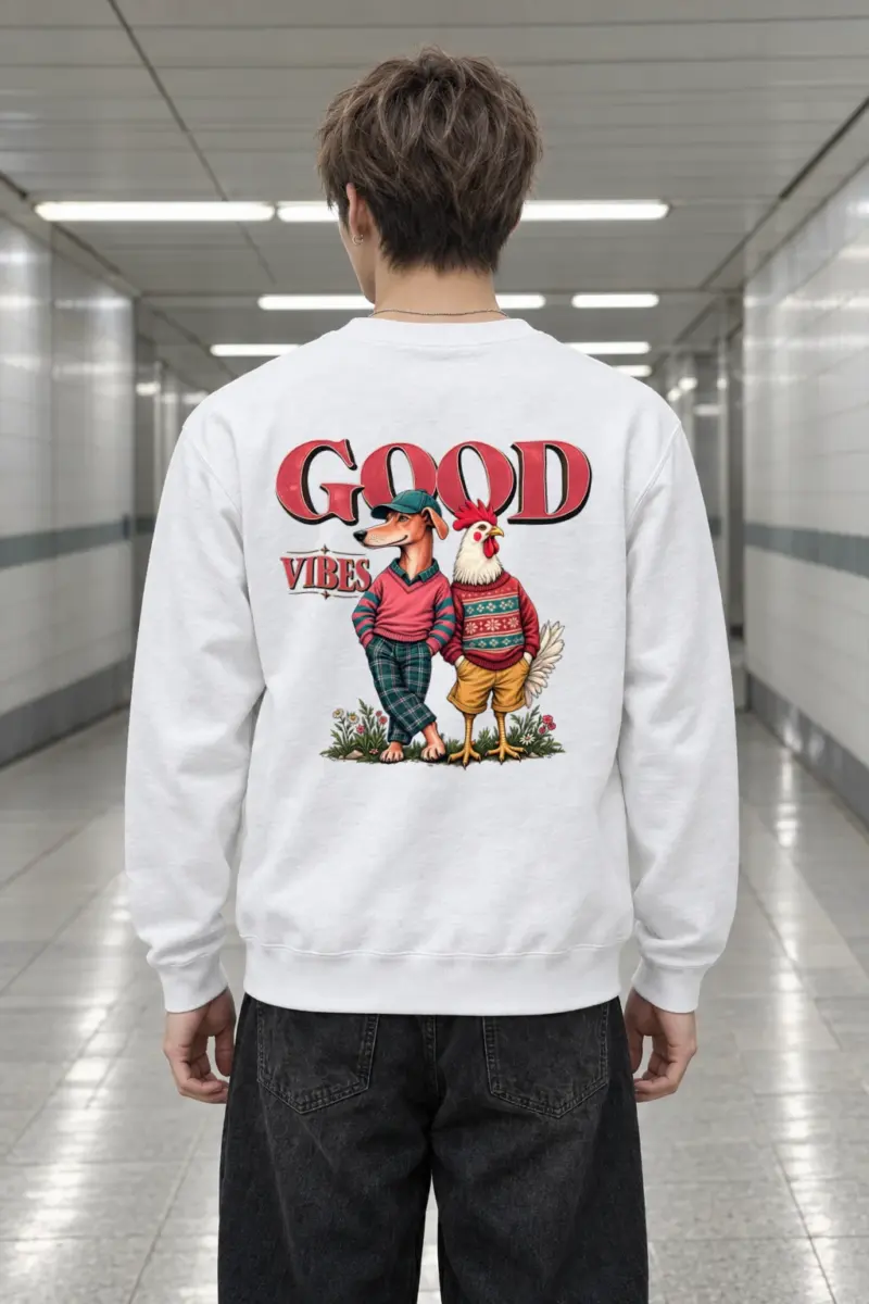 "Good Vibes" Heavy Blend Unisex Crewneck Sweatshirt