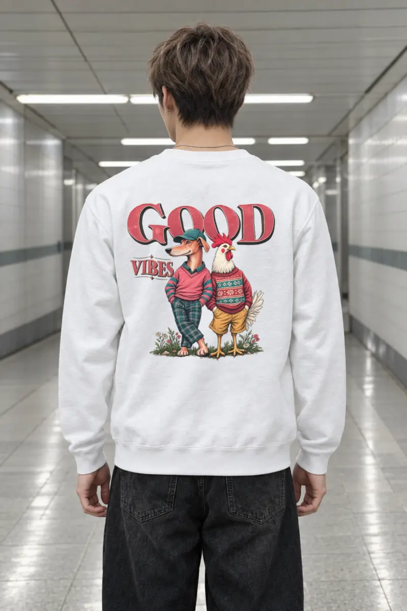 "Good Vibes" Heavy Blend Unisex Crewneck Sweatshirt
