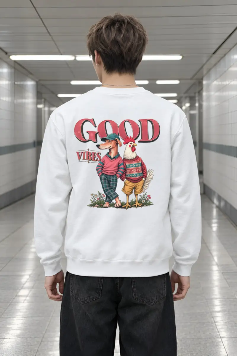 "Good Vibes" Heavy Blend Unisex Crewneck Sweatshirt