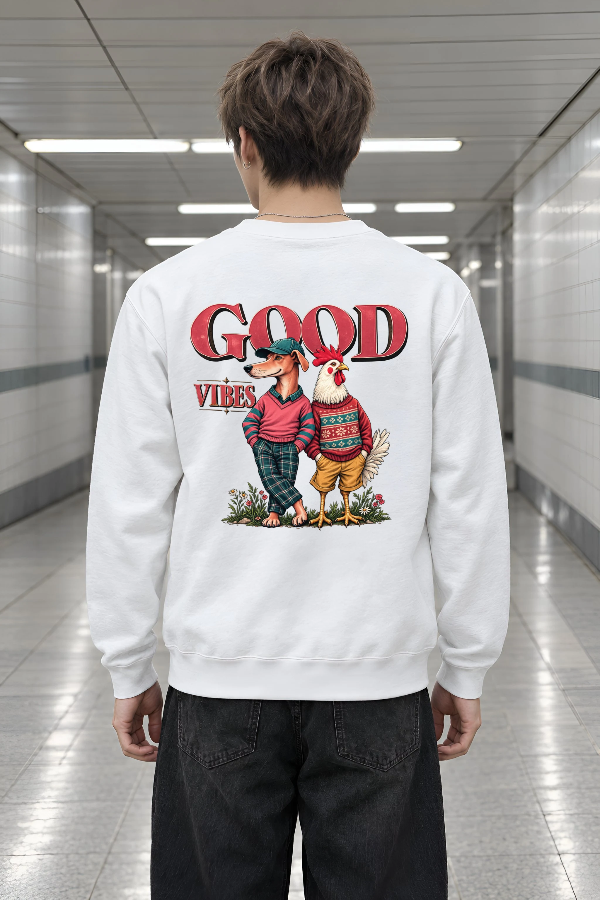 "Good Vibes" Heavy Blend Unisex Crewneck Sweatshirt