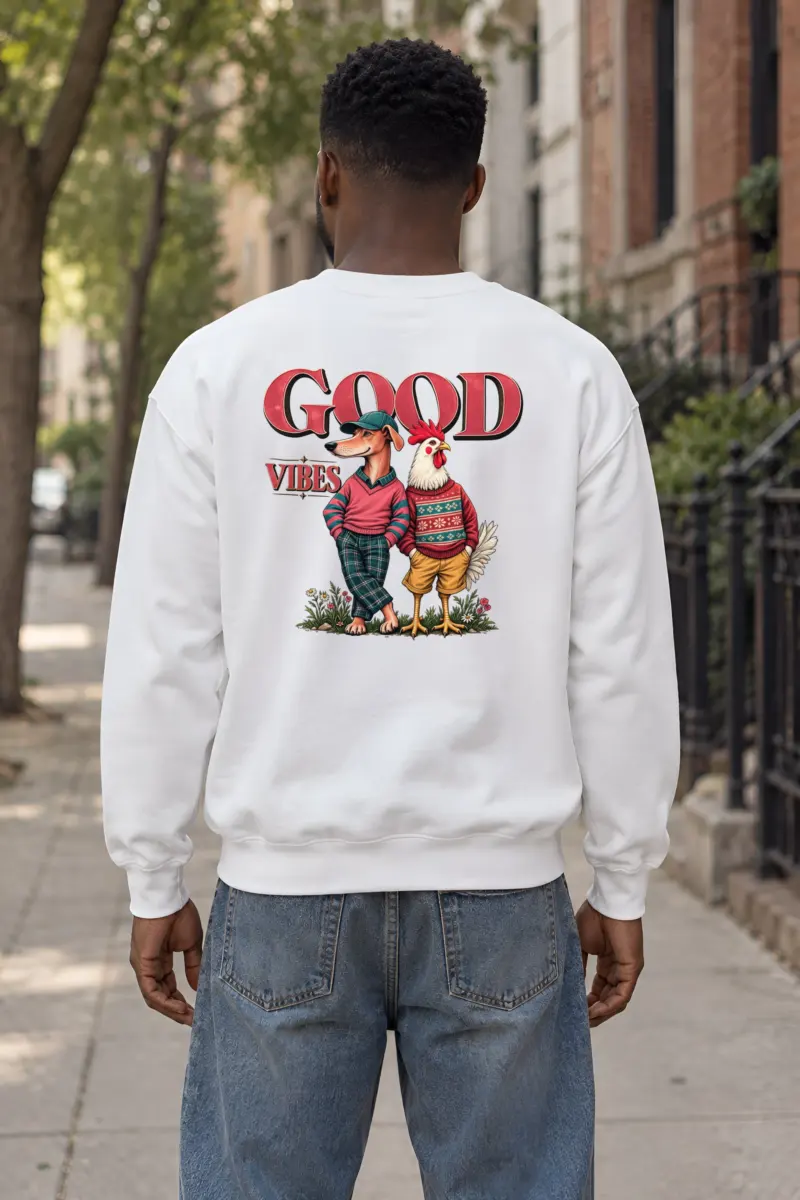 "Good Vibes" Heavy Blend Unisex Crewneck Sweatshirt