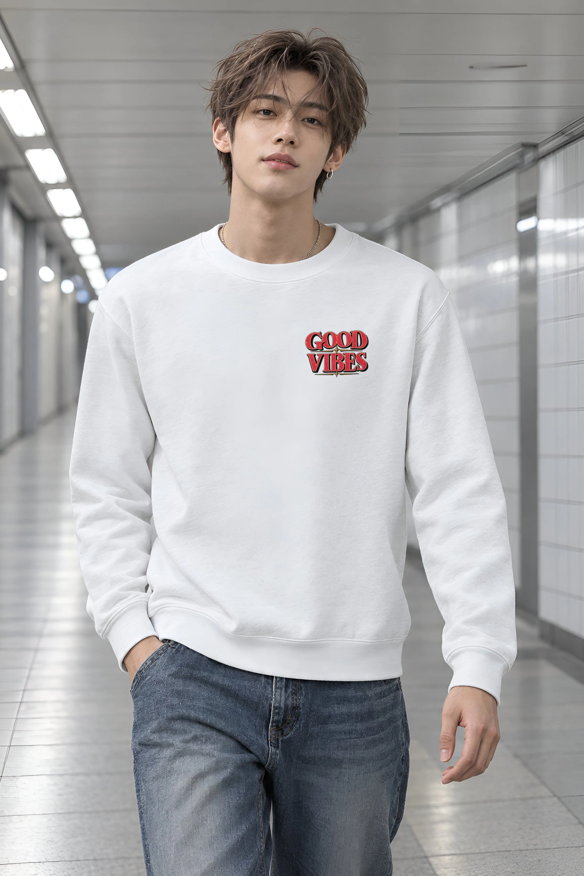 "Good Vibes" Heavy Blend Unisex Crewneck Sweatshirt