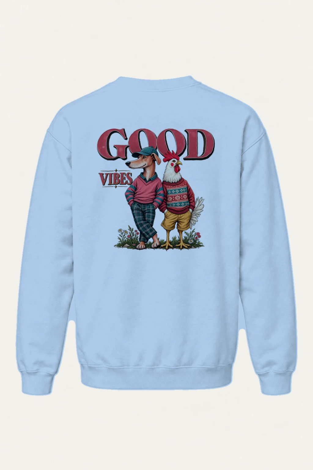 "Good Vibes" Heavy Blend Unisex Crewneck Sweatshirt | Gildan 18000