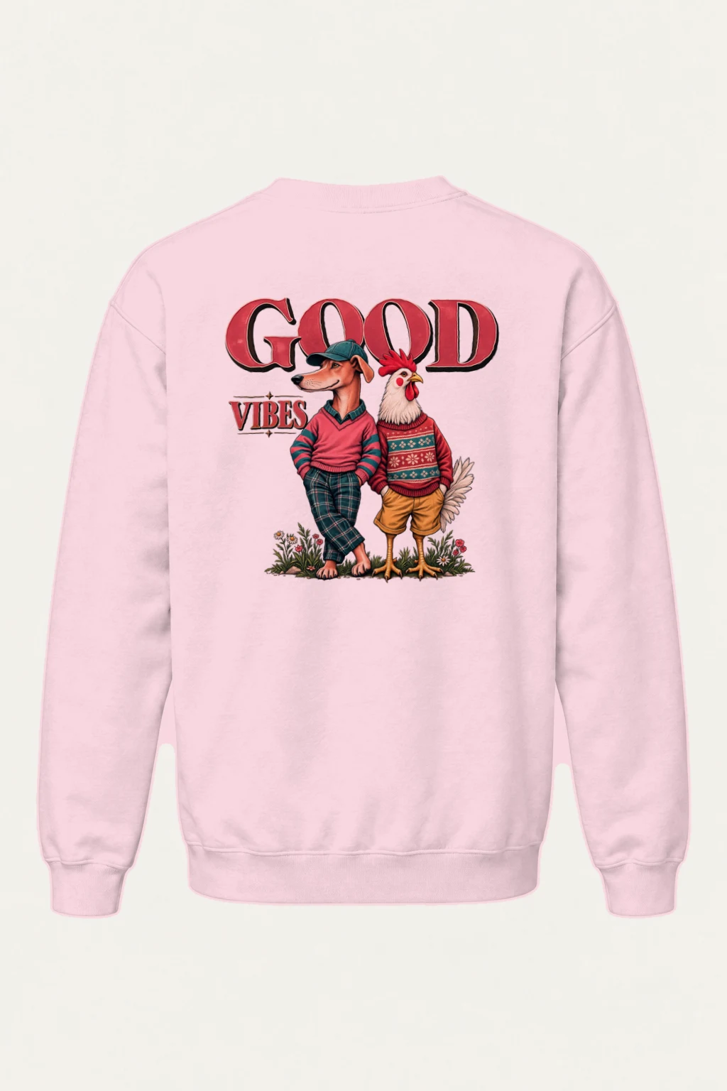 "Good Vibes" Heavy Blend Unisex Crewneck Sweatshirt | Gildan 18000