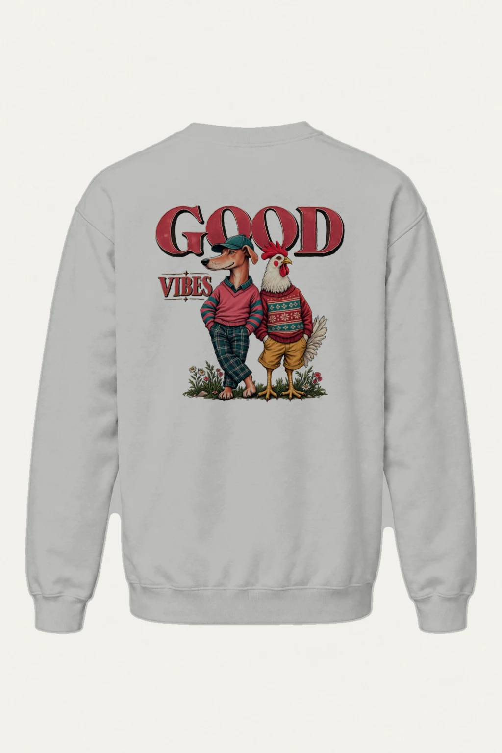 "Good Vibes" Heavy Blend Unisex Crewneck Sweatshirt | Gildan 18000