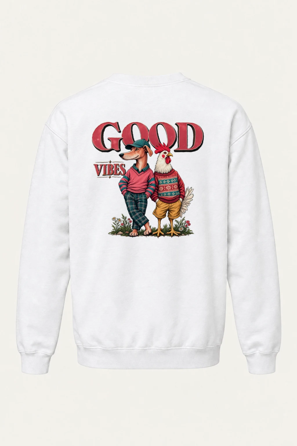 "Good Vibes" Heavy Blend Unisex Crewneck Sweatshirt | Gildan 18000