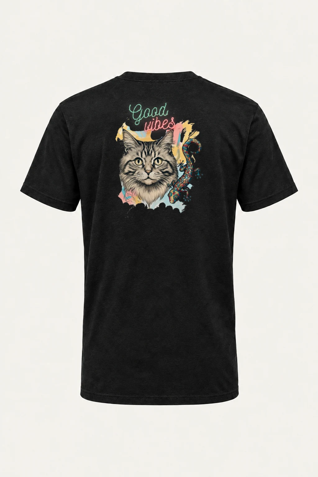 "Good Vibes" Heavyweight Unisex Crewneck T-shirt | Gildan 5000