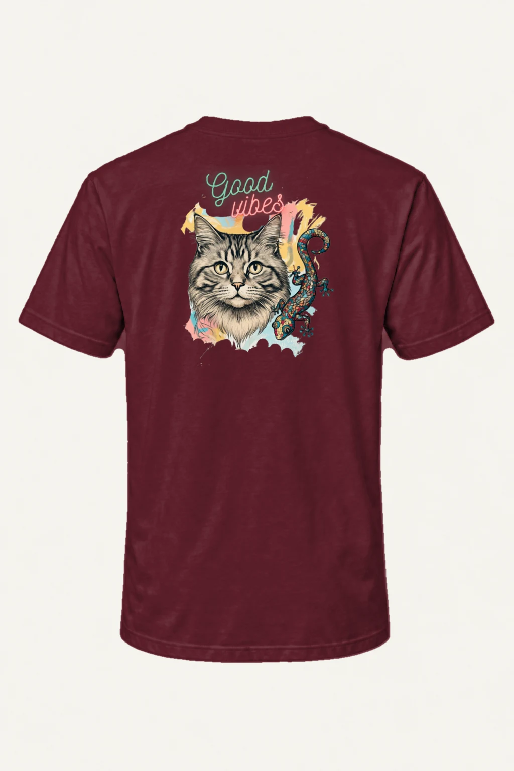 "Good Vibes" Heavyweight Unisex Crewneck T-shirt | Gildan 5000