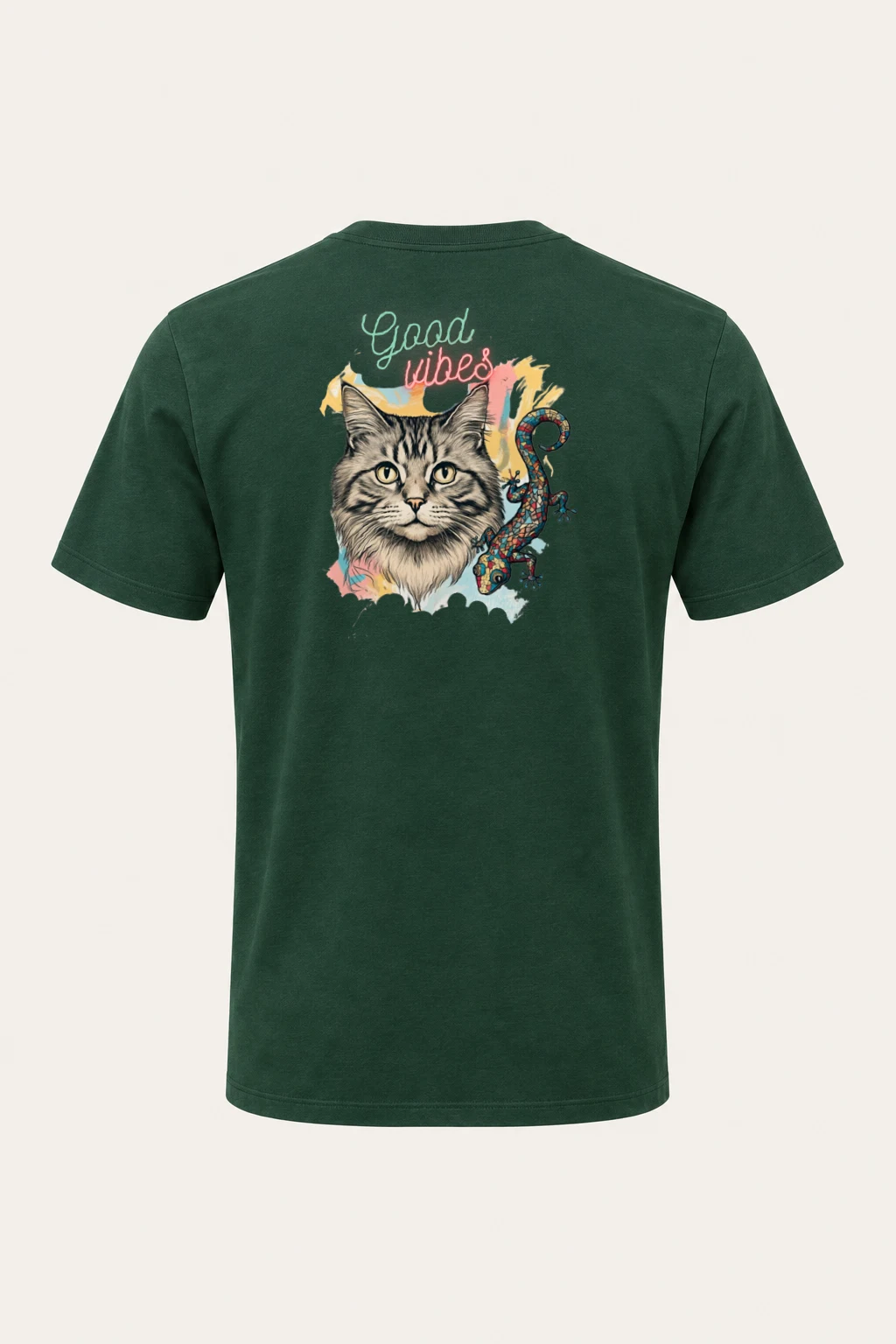 "Good Vibes" Heavyweight Unisex Crewneck T-shirt | Gildan 5000