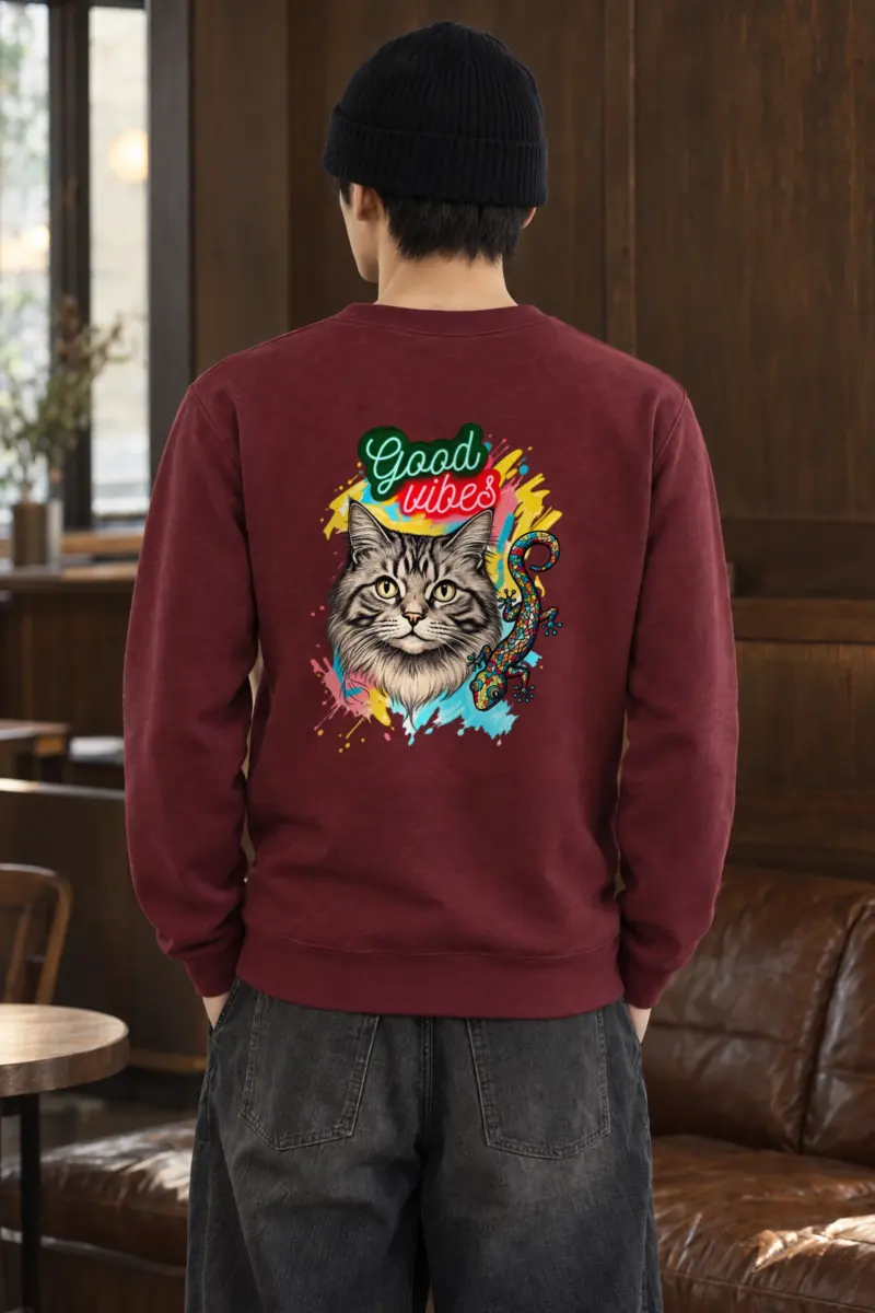 "Good Vibes Mosaic" Heavy Blend Unisex Crewneck Sweatshirt