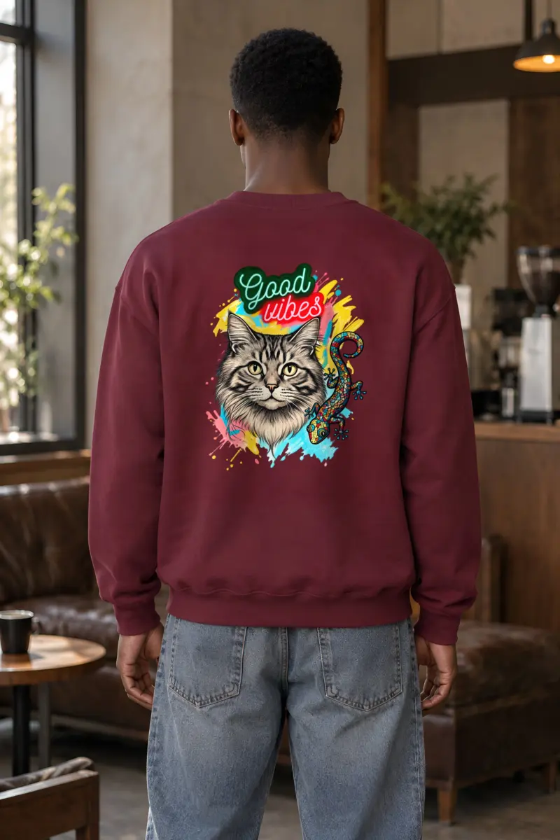 "Good Vibes Mosaic" Heavy Blend Unisex Crewneck Sweatshirt