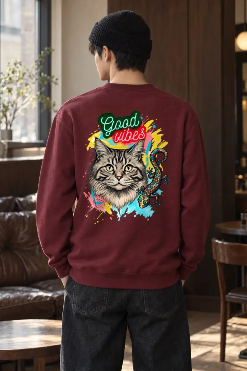 "Good Vibes Mosaic" Heavy Blend Unisex Crewneck Sweatshirt