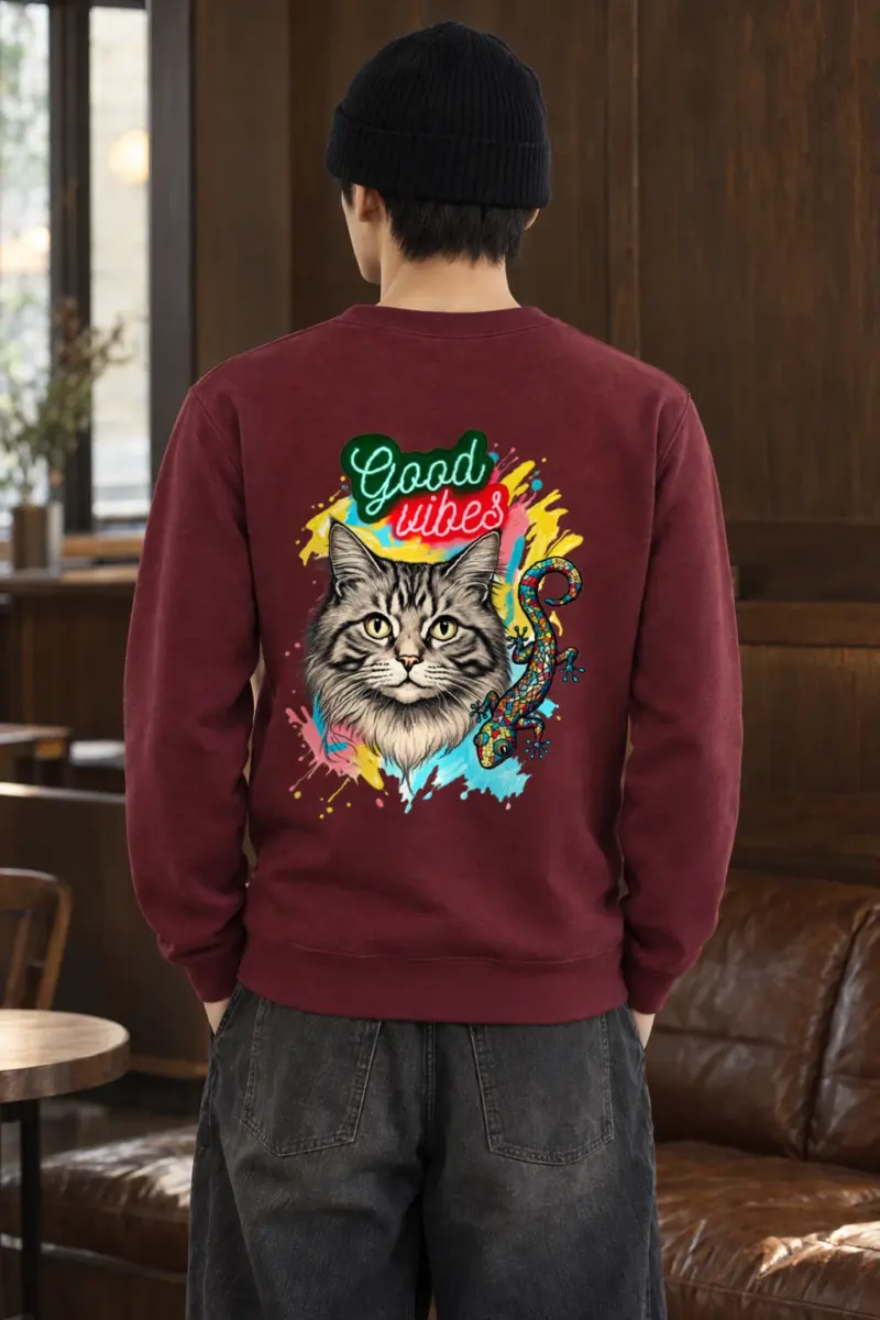"Good Vibes Mosaic" Heavy Blend Unisex Crewneck Sweatshirt