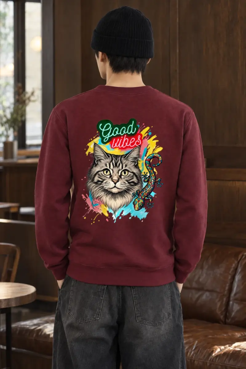 "Good Vibes Mosaic" Heavy Blend Unisex Crewneck Sweatshirt