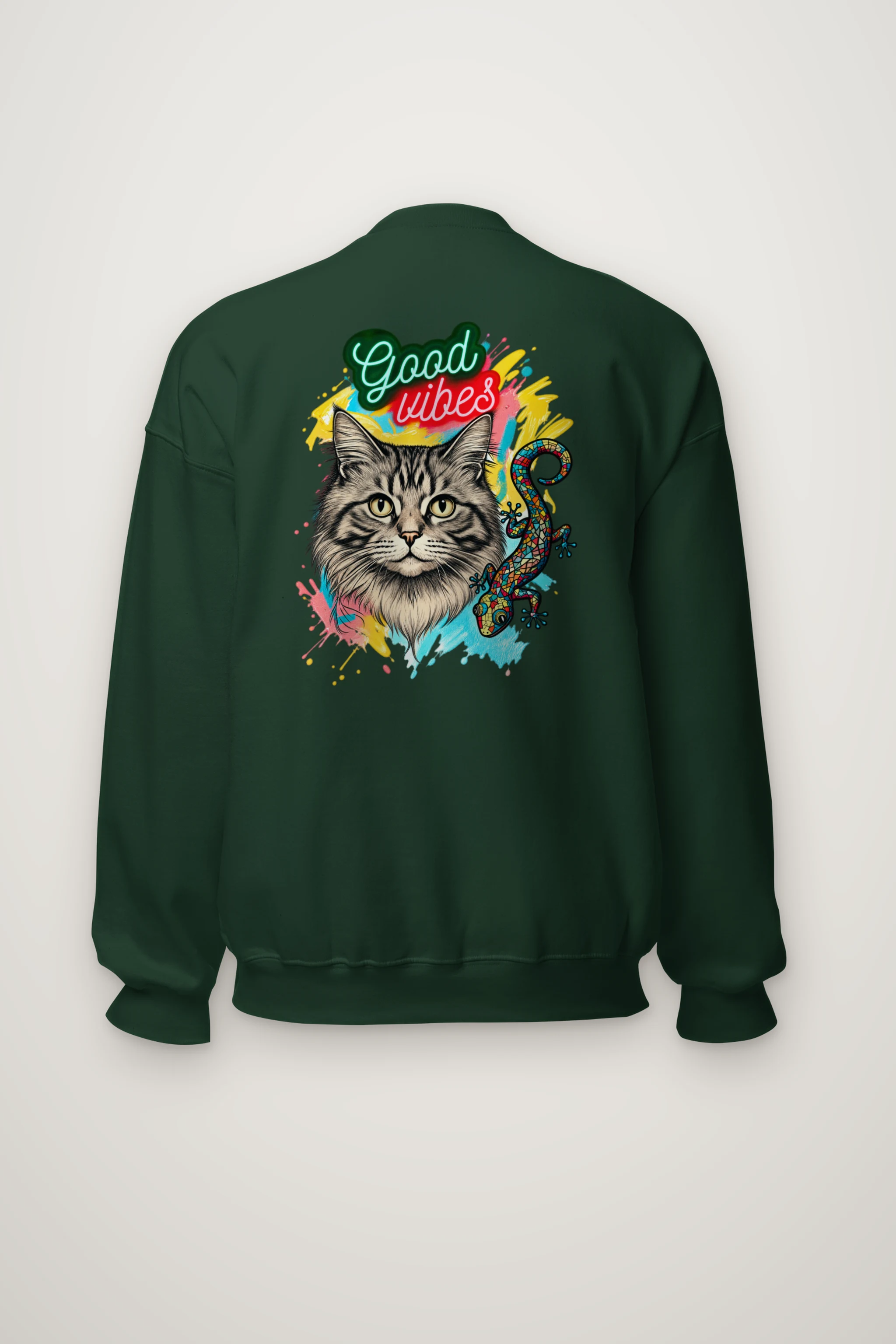"Good Vibes Mosaic" Heavy Blend Unisex Crewneck Sweatshirt