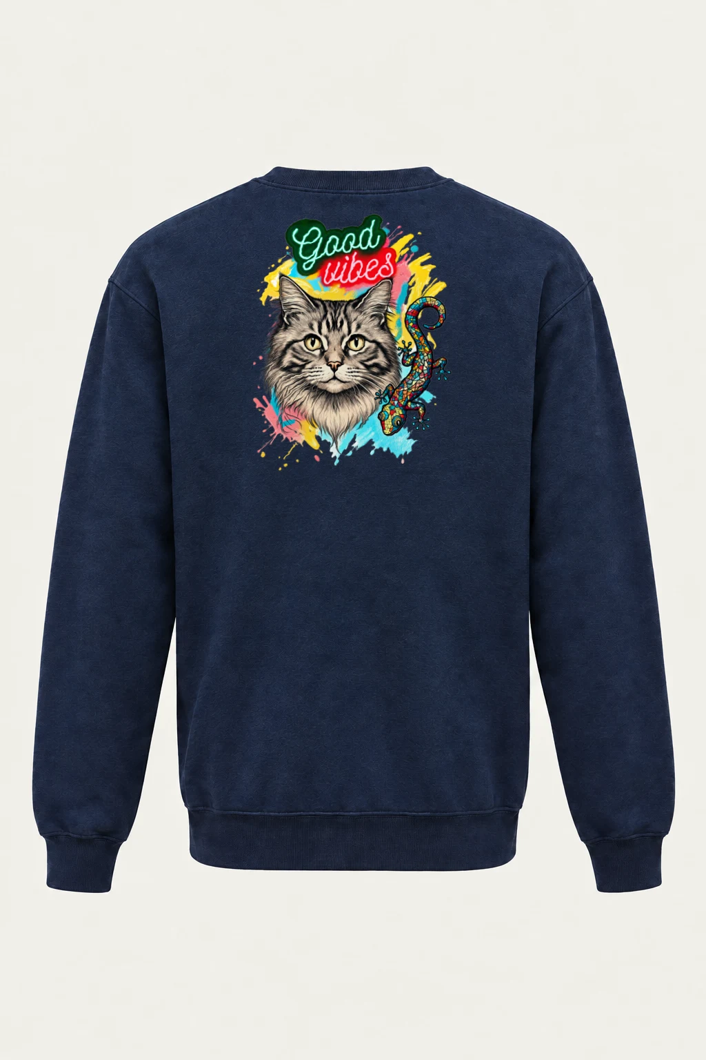"Good Vibes Mosaic" Heavy Blend Unisex Crewneck Sweatshirt | Gildan 18000