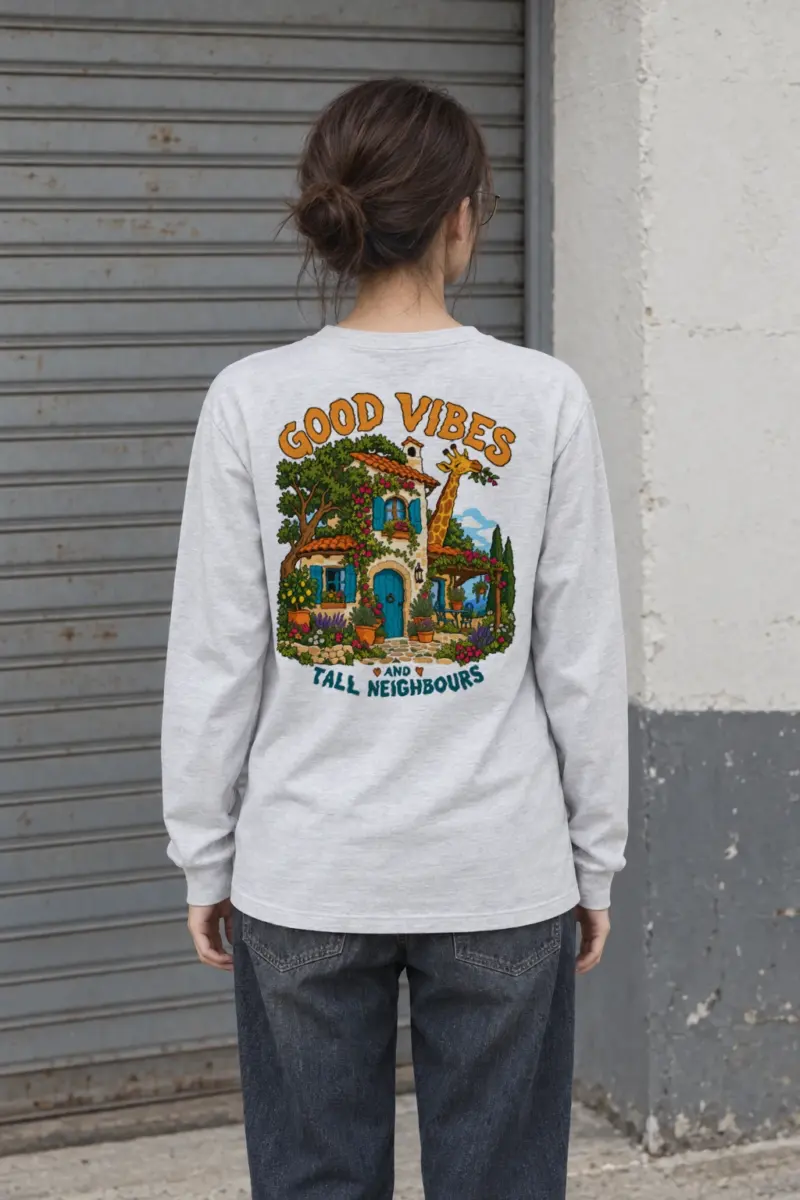 "Good Vibes Neighbours" Unisex Longsleeve T-shirt | Gildan 2400