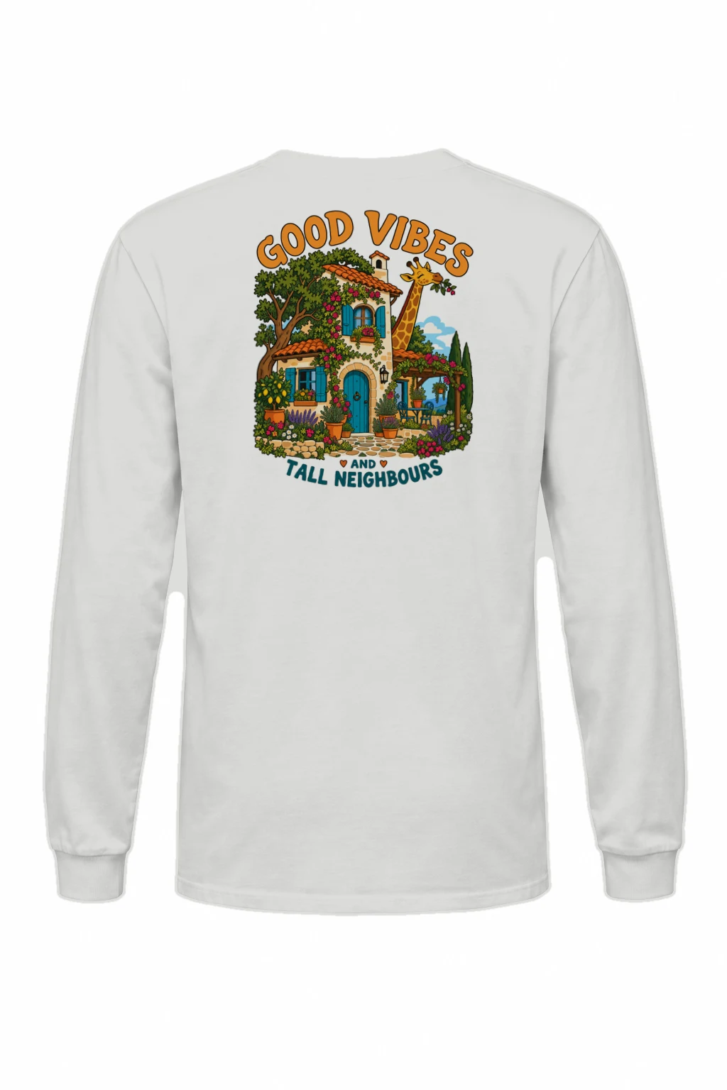 "Good Vibes Neighbours" Unisex Longsleeve T-shirt | Gildan 2400