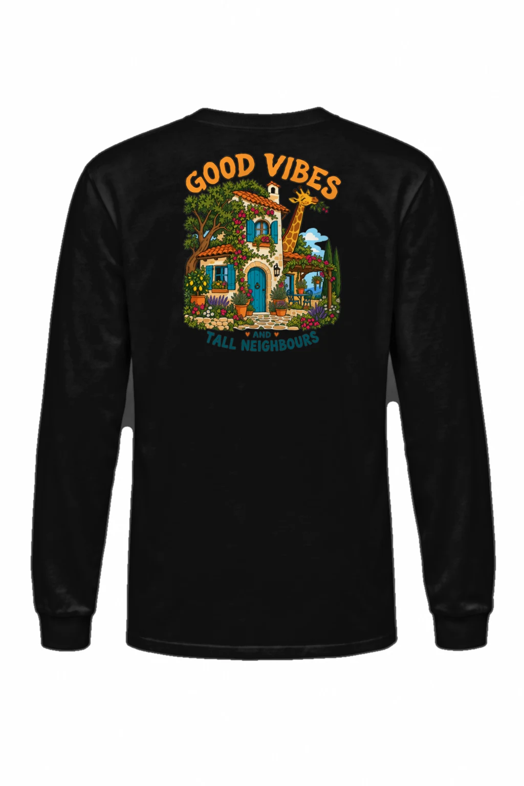 "Good Vibes Neighbours" Unisex Longsleeve T-shirt | Gildan 2400