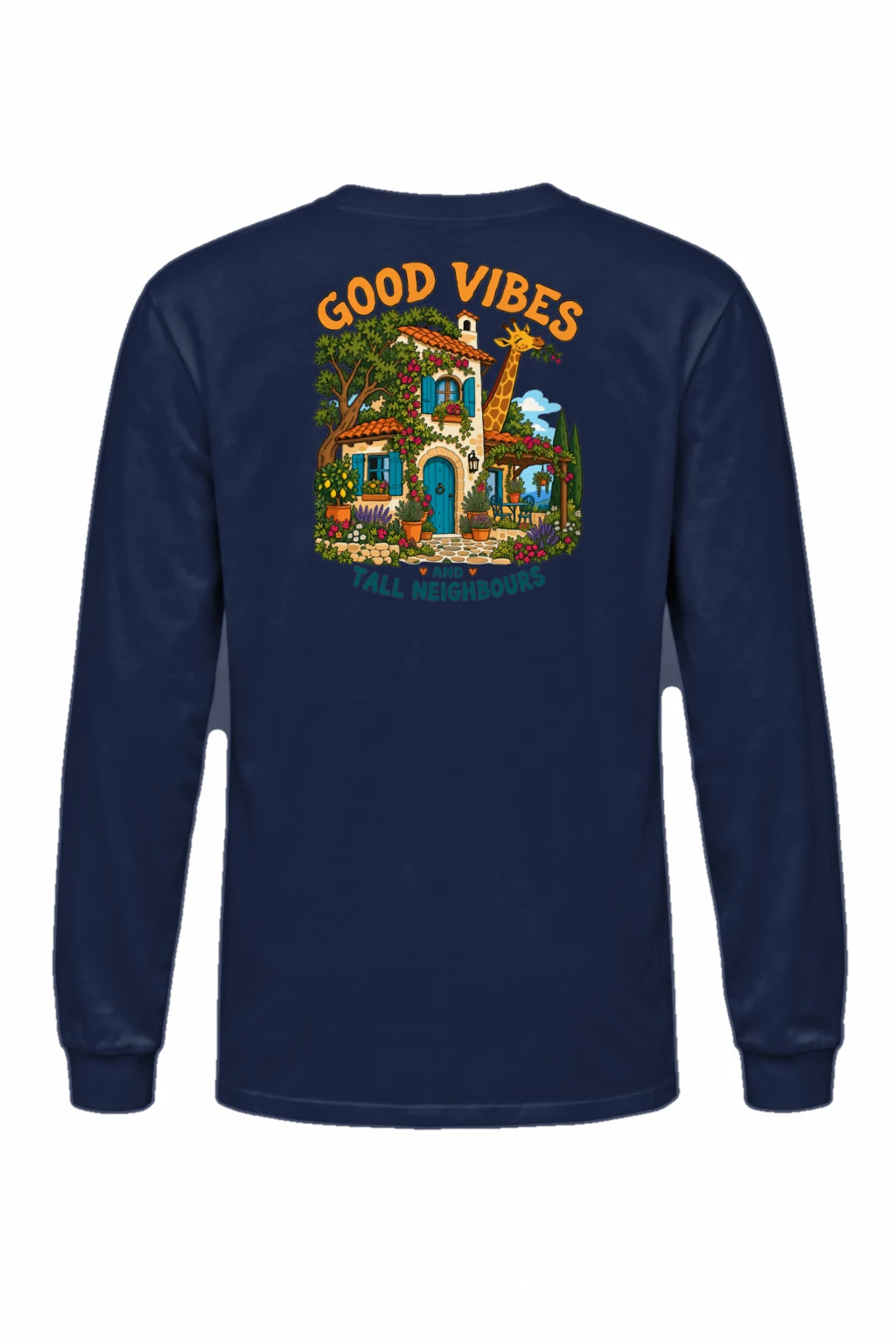 "Good Vibes Neighbours" Unisex Longsleeve T-shirt | Gildan 2400