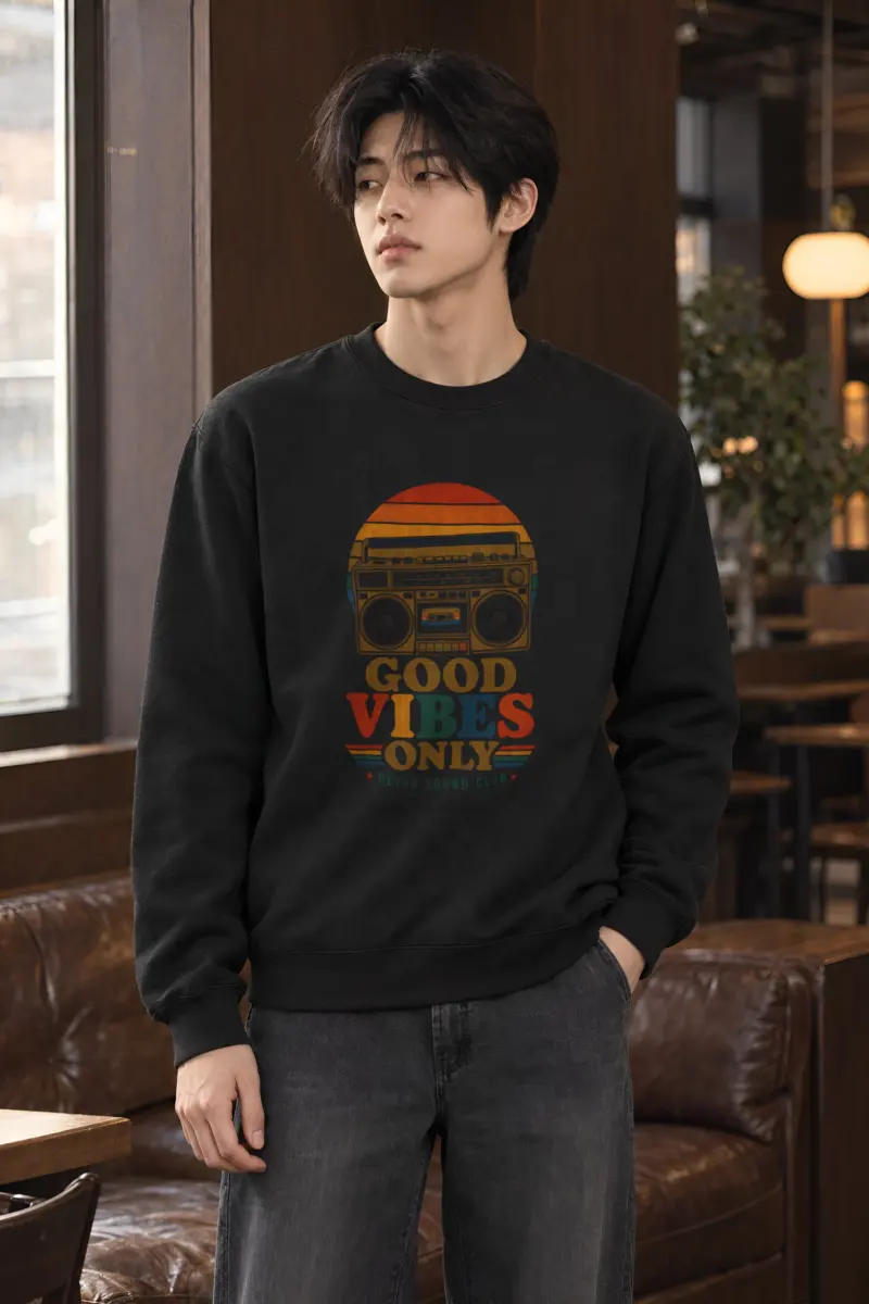 "Good Vibes Only" Heavy Blend Unisex Crewneck Sweatshirt