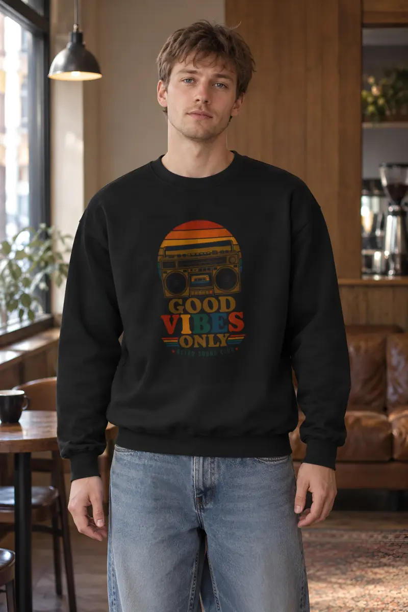 "Good Vibes Only" Heavy Blend Unisex Crewneck Sweatshirt