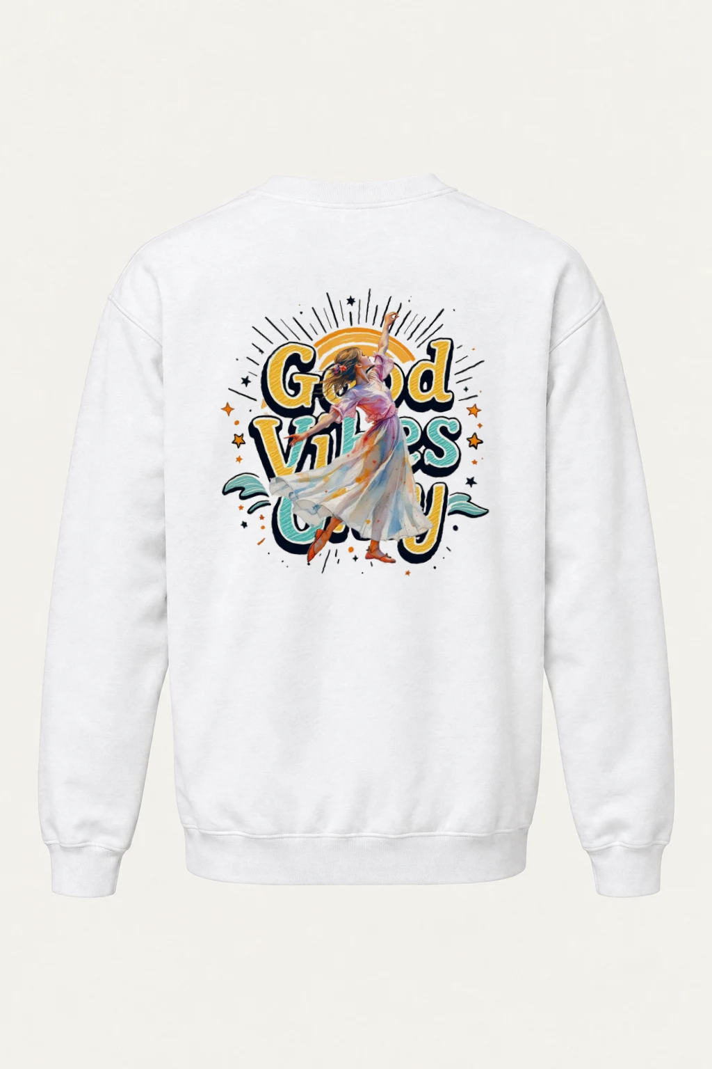 "Good Vibes Only" Heavy Blend Unisex Crewneck Sweatshirt | Gildan 18000