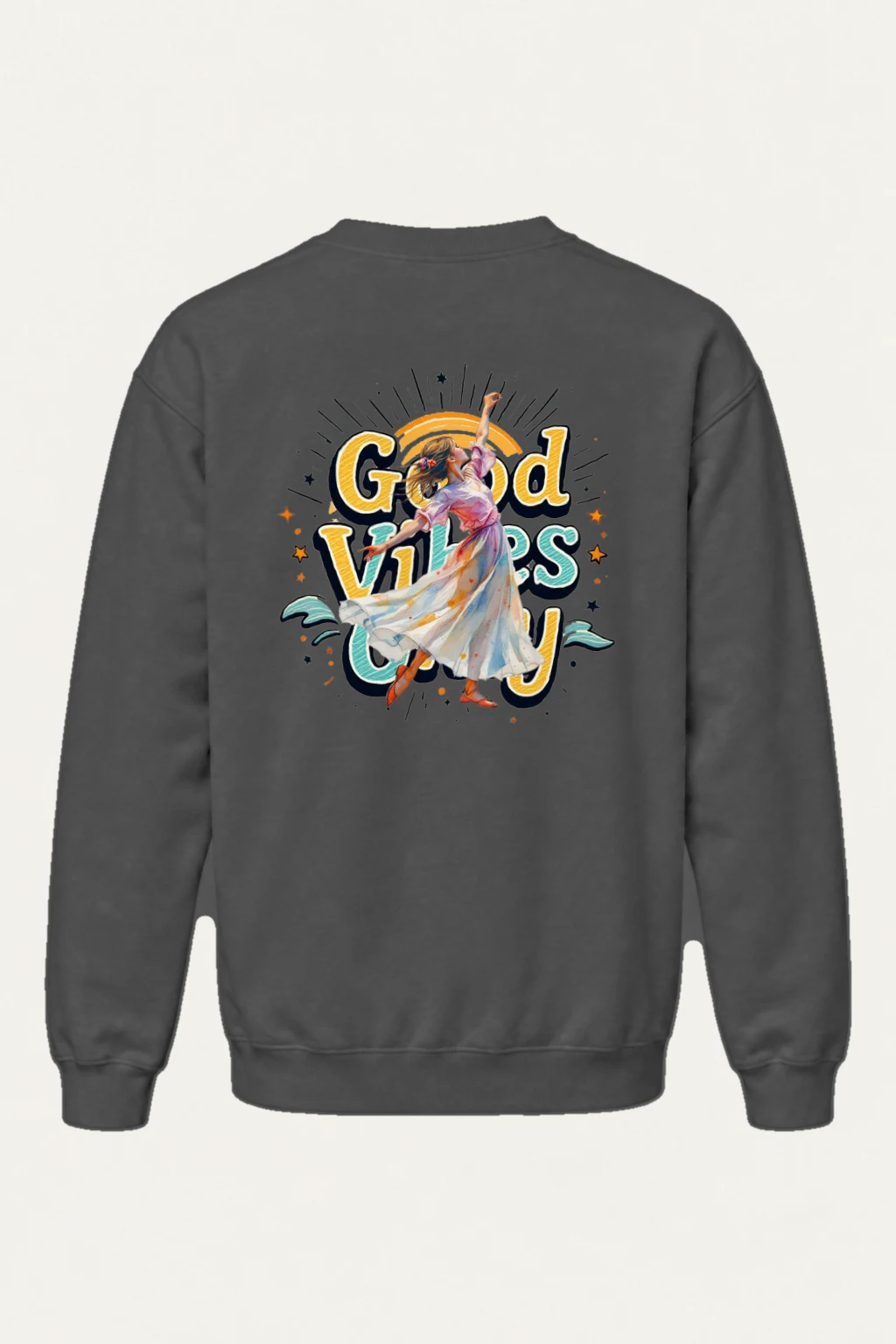 "Good Vibes Only" Heavy Blend Unisex Crewneck Sweatshirt | Gildan 18000