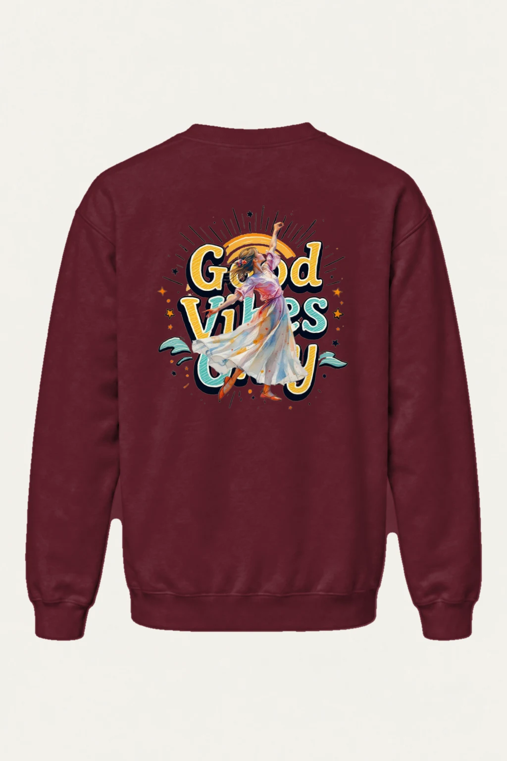 "Good Vibes Only" Heavy Blend Unisex Crewneck Sweatshirt | Gildan 18000