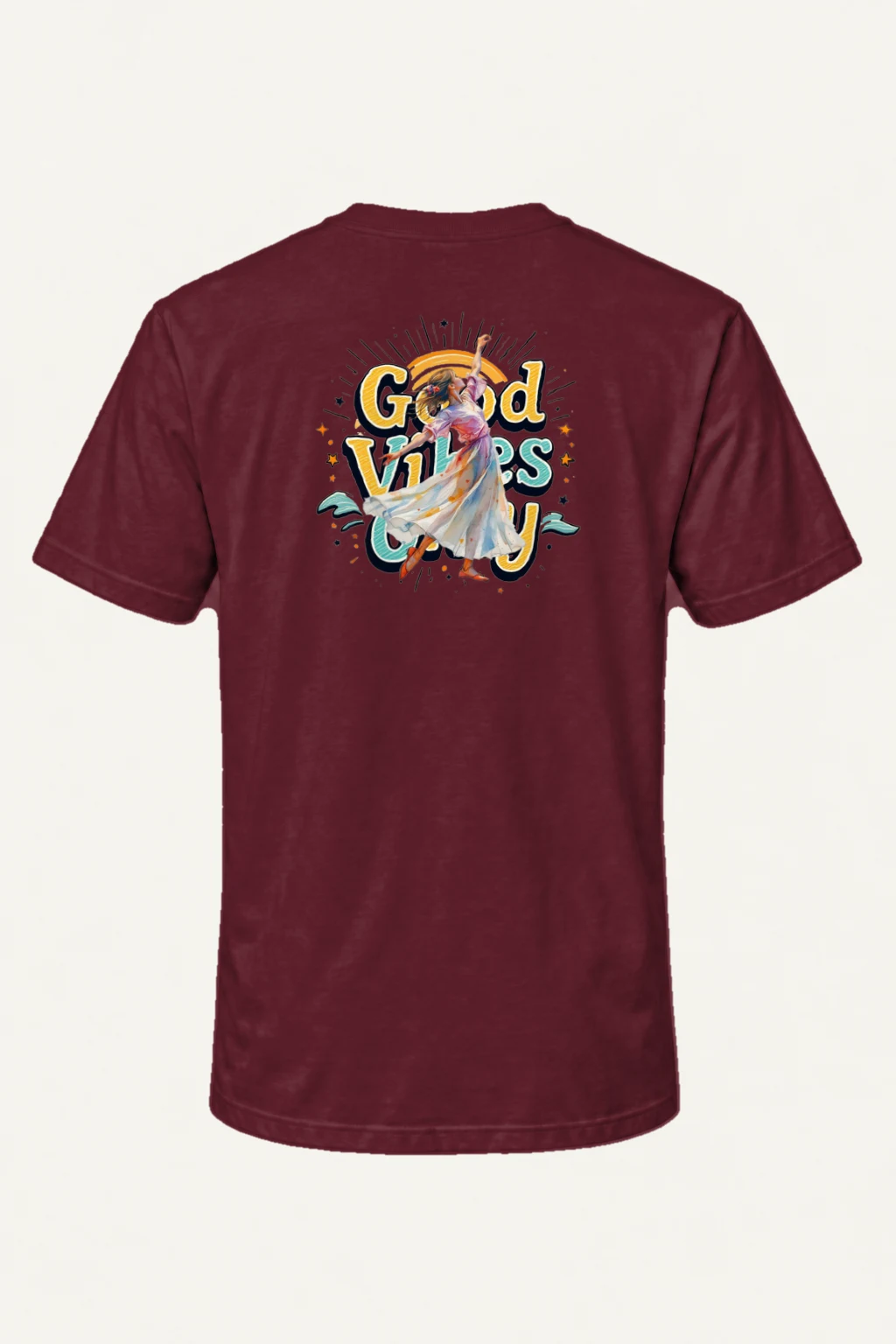 "Good Vibes Only" Heavyweight Unisex Crewneck T-shirt | Gildan 5000