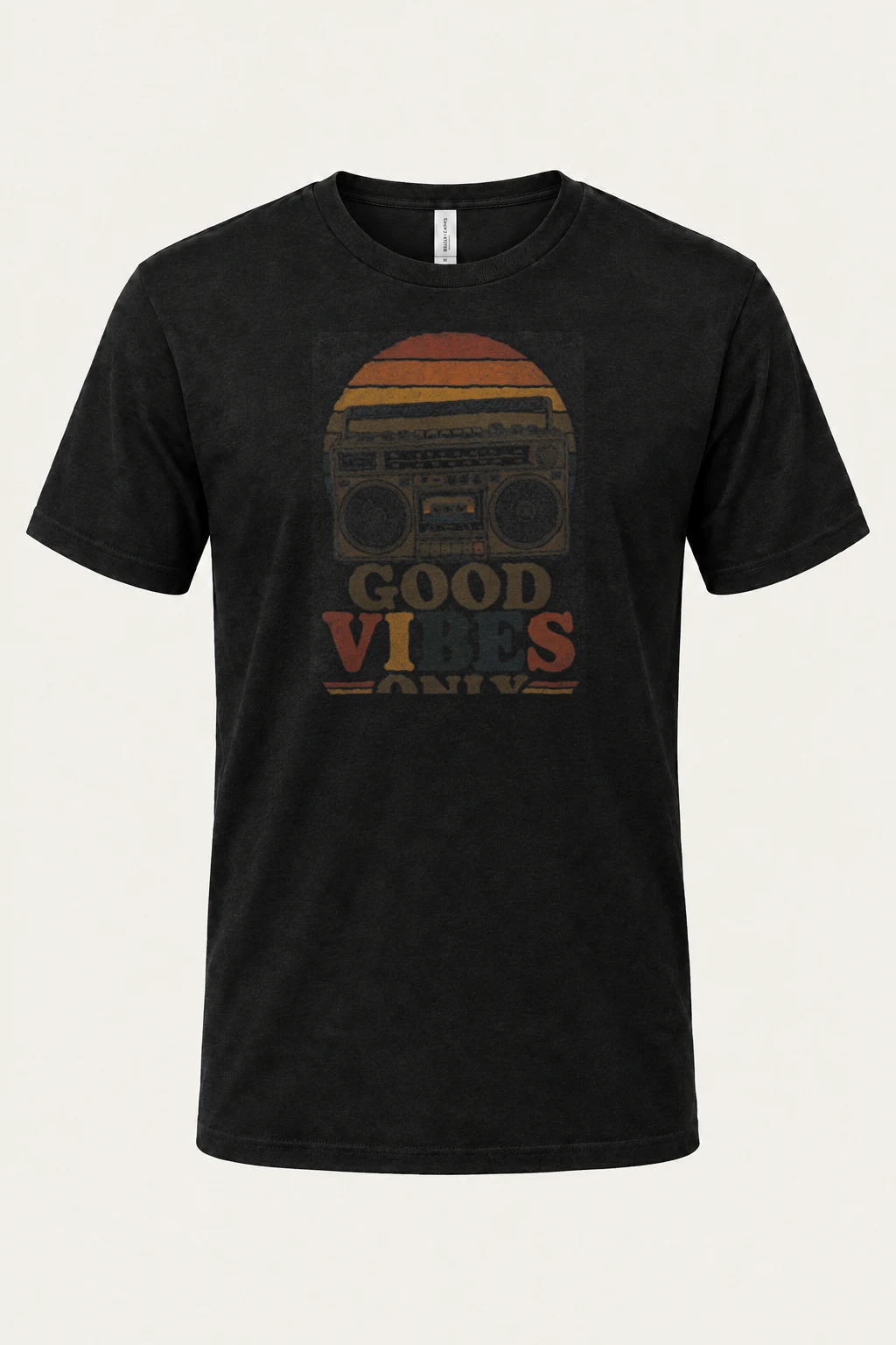 "Good Vibes Only" Heavyweight Unisex Crewneck T-shirt | Gildan 5000