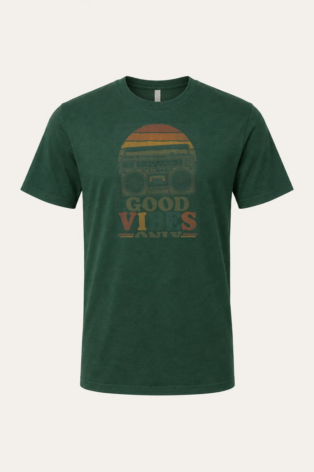 "Good Vibes Only" Heavyweight Unisex Crewneck T-shirt | Gildan 5000