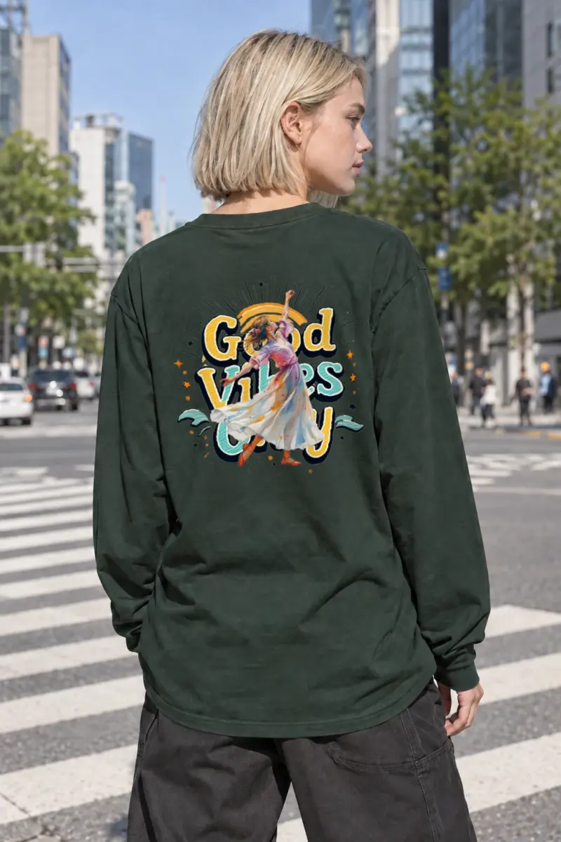 "Good Vibes Only" Unisex Longsleeve T-shirt | Gildan 2400