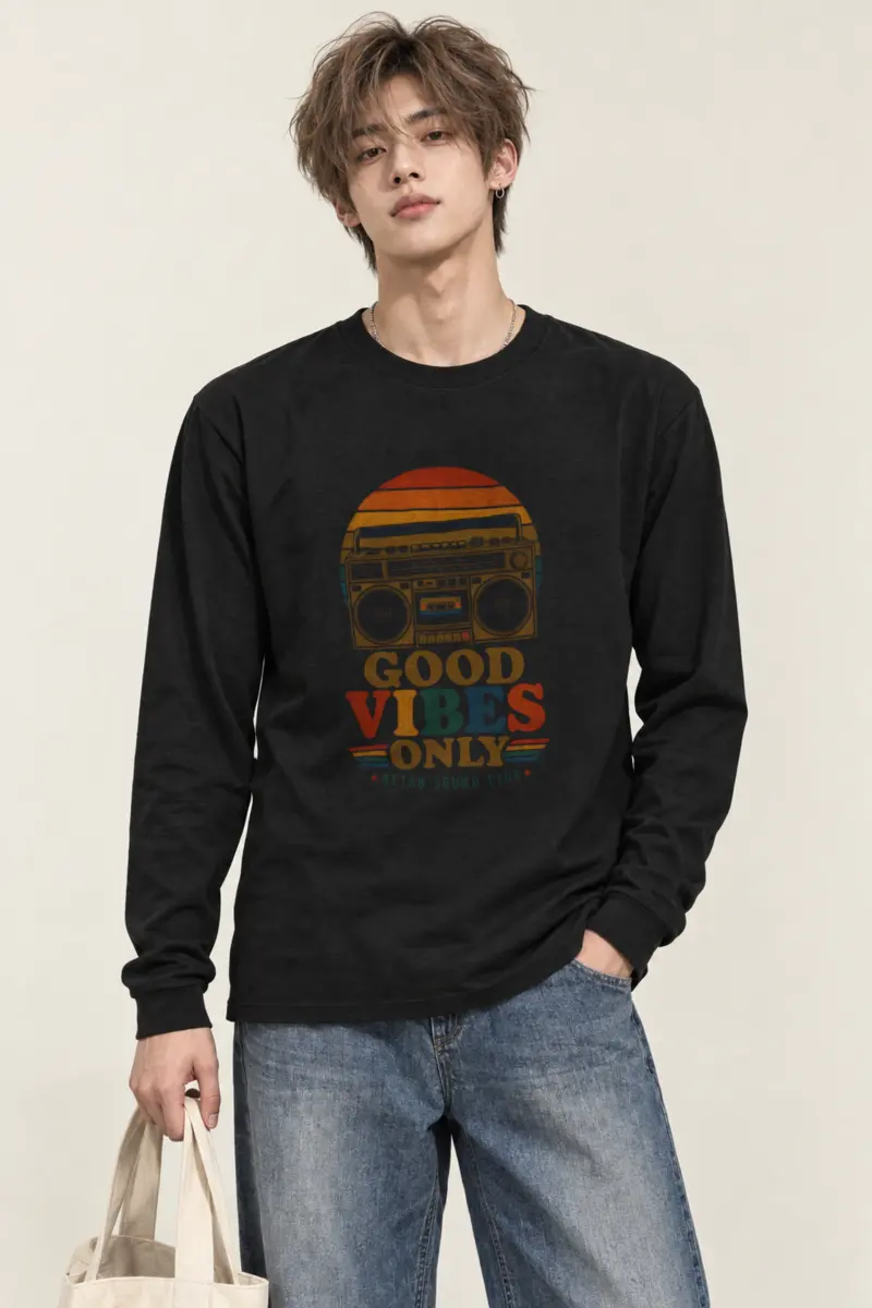 "Good Vibes Only" Unisex Longsleeve T-shirt