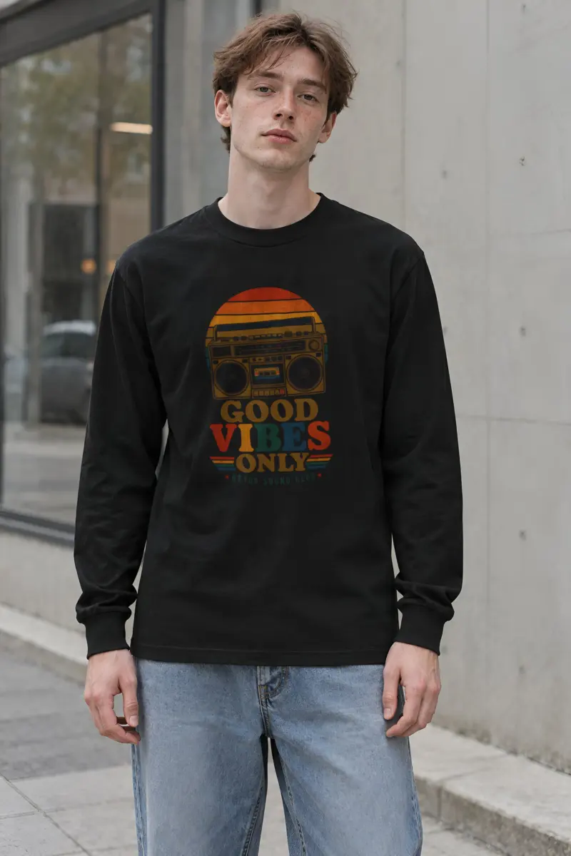 "Good Vibes Only" Unisex Longsleeve T-shirt