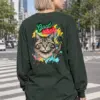 "Good Vibes Tabby" Unisex Longsleeve T-shirt | Gildan 2400