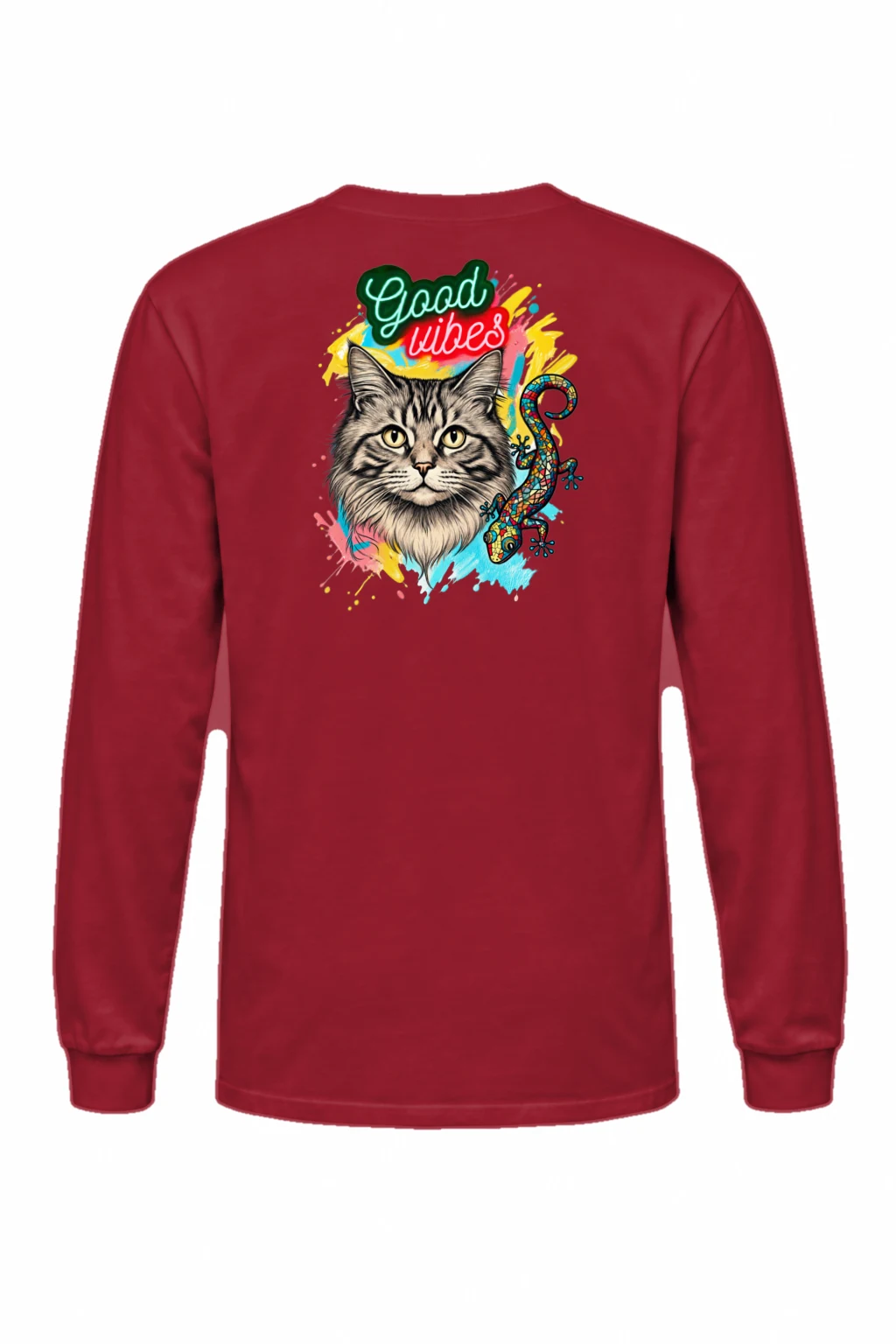 "Good Vibes Tabby" Unisex Longsleeve T-shirt | Gildan 2400