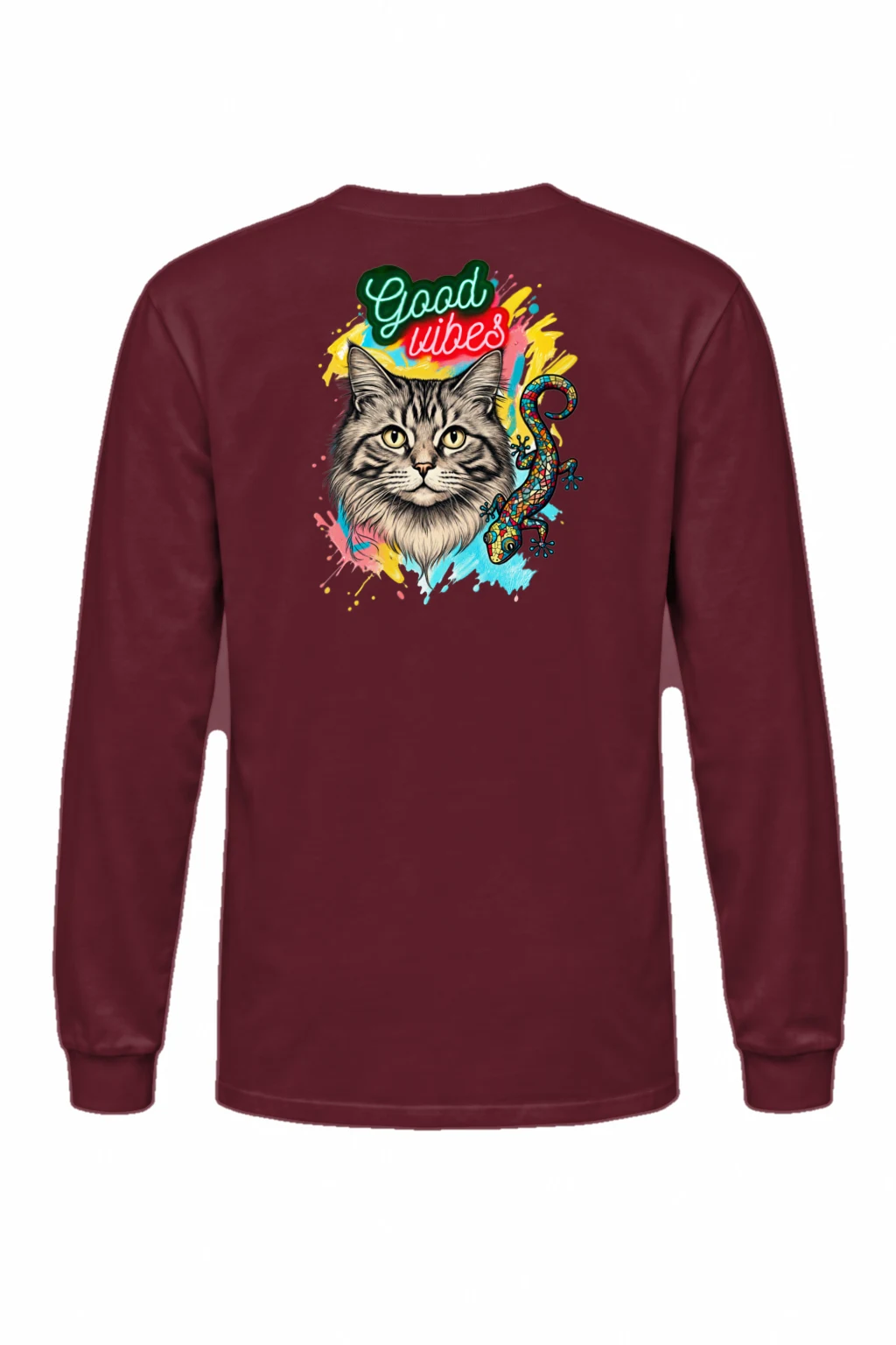 "Good Vibes Tabby" Unisex Longsleeve T-shirt | Gildan 2400
