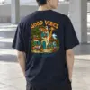"Good Vibes Tall Neighbours" Heavyweight Unisex Crewneck T-shirt | Gildan 5000
