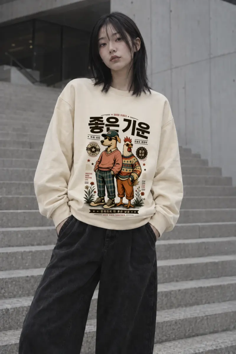 "Good Vibes Together" Unisex Sponge Fleece Crewneck Sweatshirt | Bella + Canvas 3901