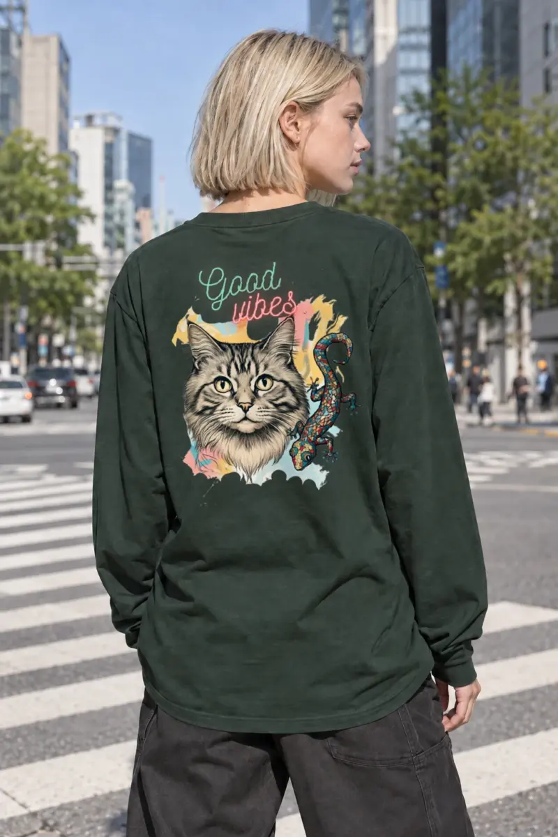 "Good Vibes" Unisex Longsleeve T-shirt | Gildan 2400