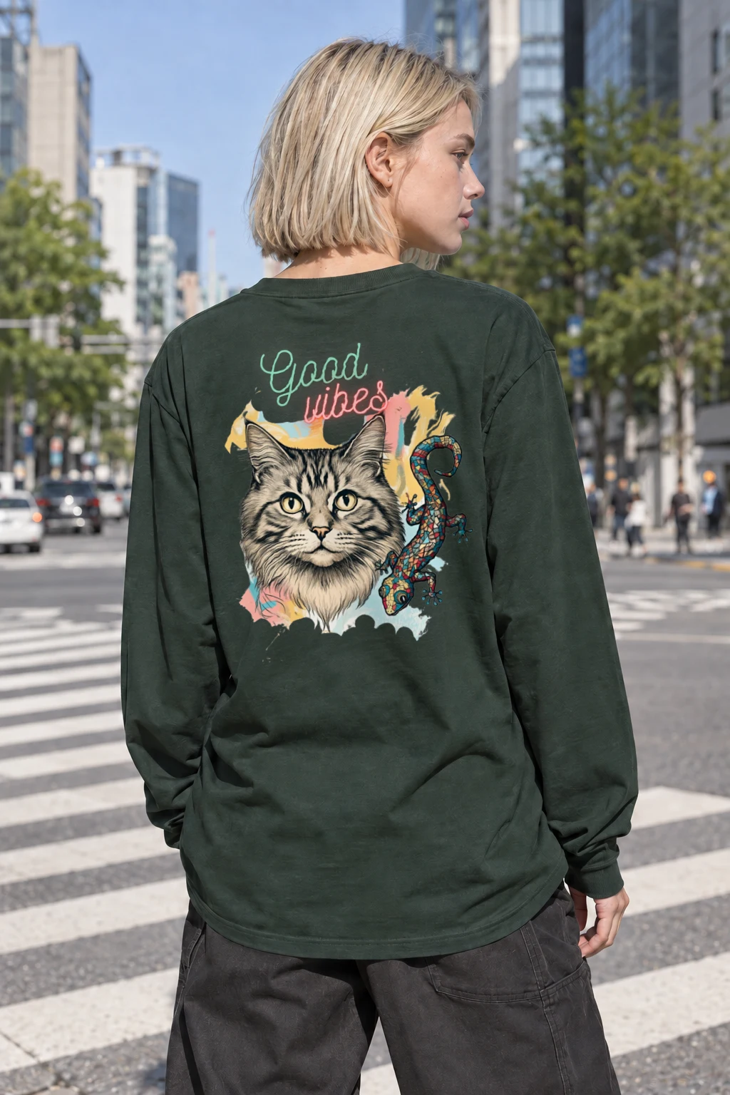 "Good Vibes" Unisex Longsleeve T-shirt | Gildan 2400