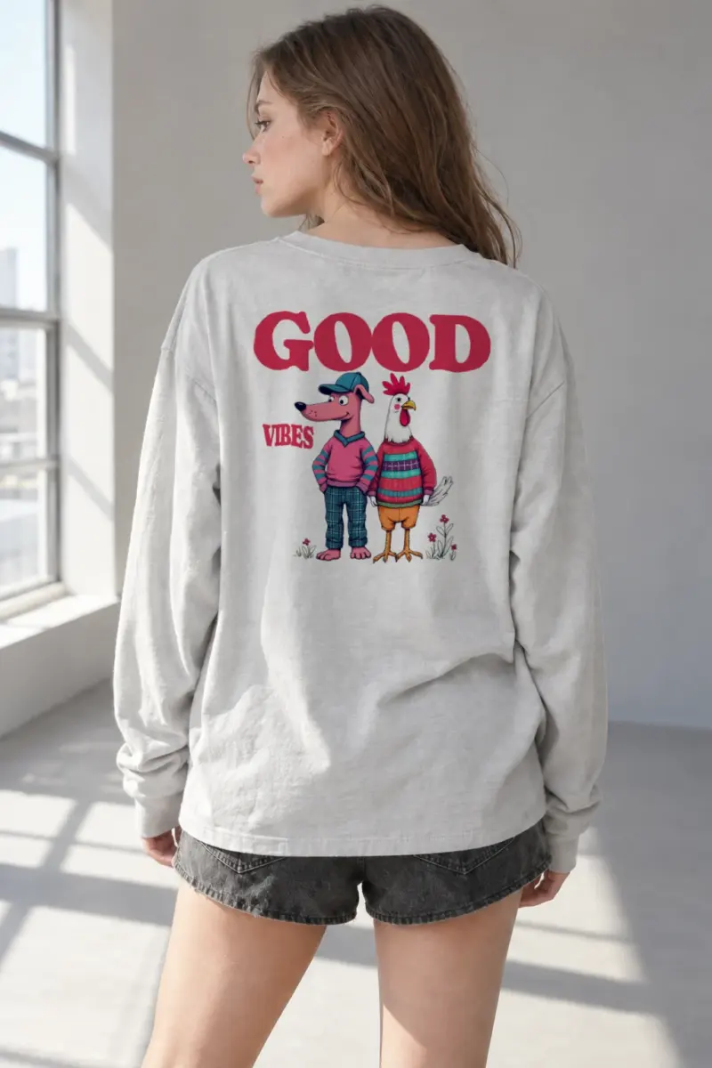 “Good Vibes” Unisex Longsleeve T-shirt | Gildan 2400